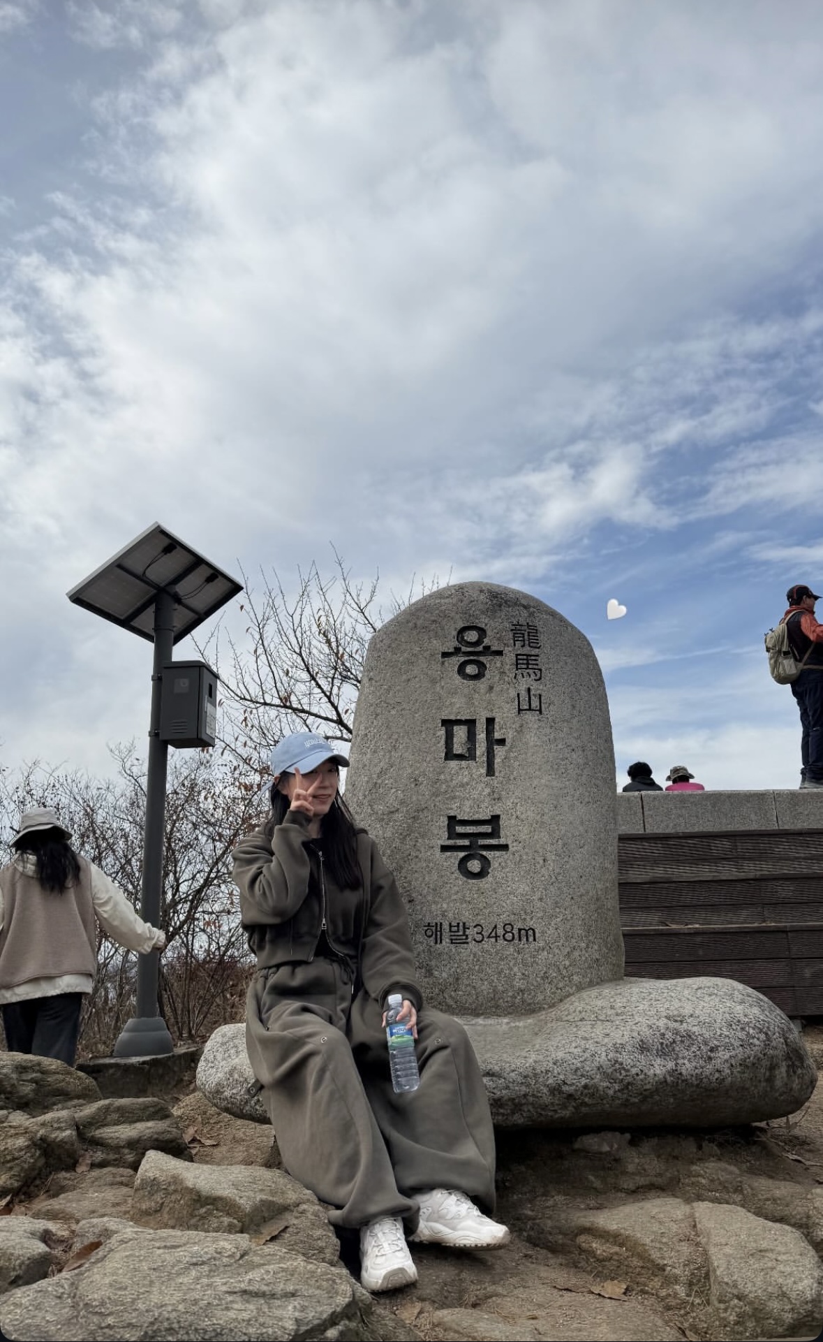 At the Yongmasan summit after a hike